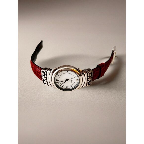 Brighton Lafayette Silver Tone Case Quartz Analog Women's Watch New Battery - Picture 6 of 8